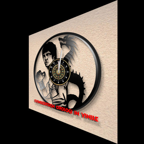 OROLOGIO DA PARETE IN VINILE BRUCE LEE THE DRAGON