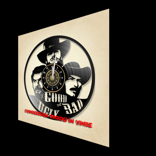 OROLOGIO DA PARETE IN VINILE IL BUONO IL BRUTTO E IL CATTIVO
