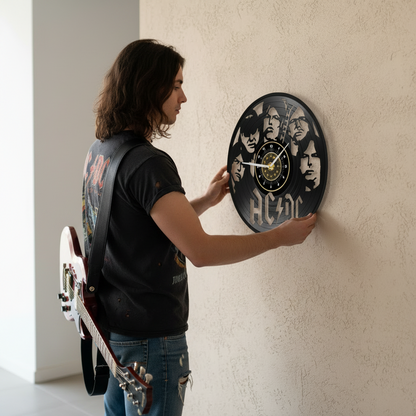 OROLOGIO DA PARETE IN VINILE AC DC 2