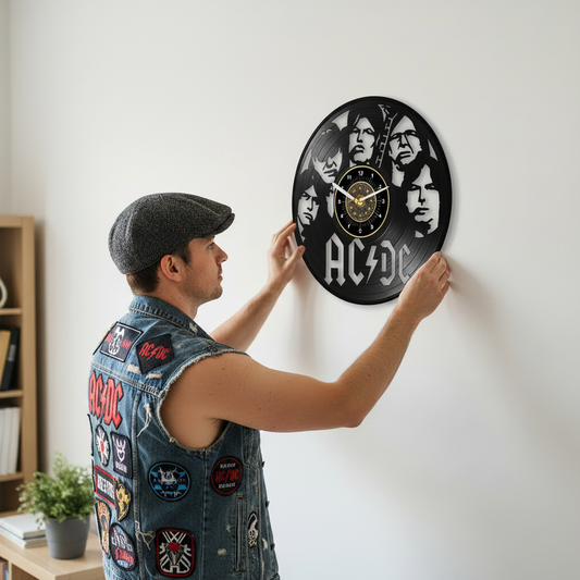 OROLOGIO DA PARETE IN VINILE AC DC 2
