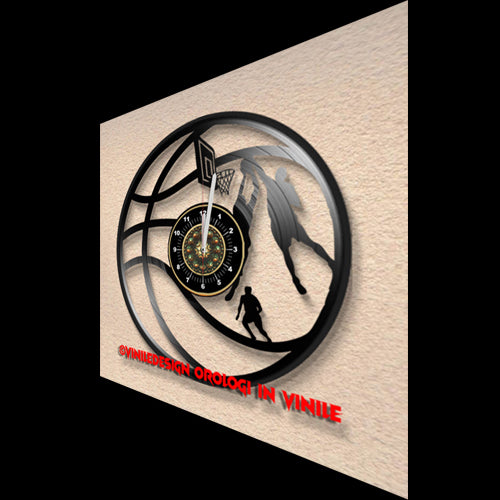 OROLOGIO DA PARETE IN VINILE BASKET