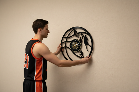 OROLOGIO DA PARETE IN VINILE BASKET