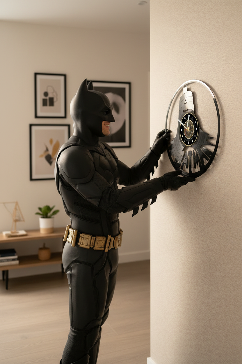 OROLOGIO DA PARETE IN VINILE BATMAN 3