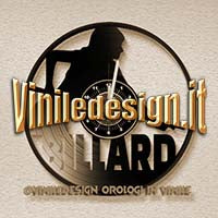 OROLOGIO DA PARETE IN VINILE BILIARDO