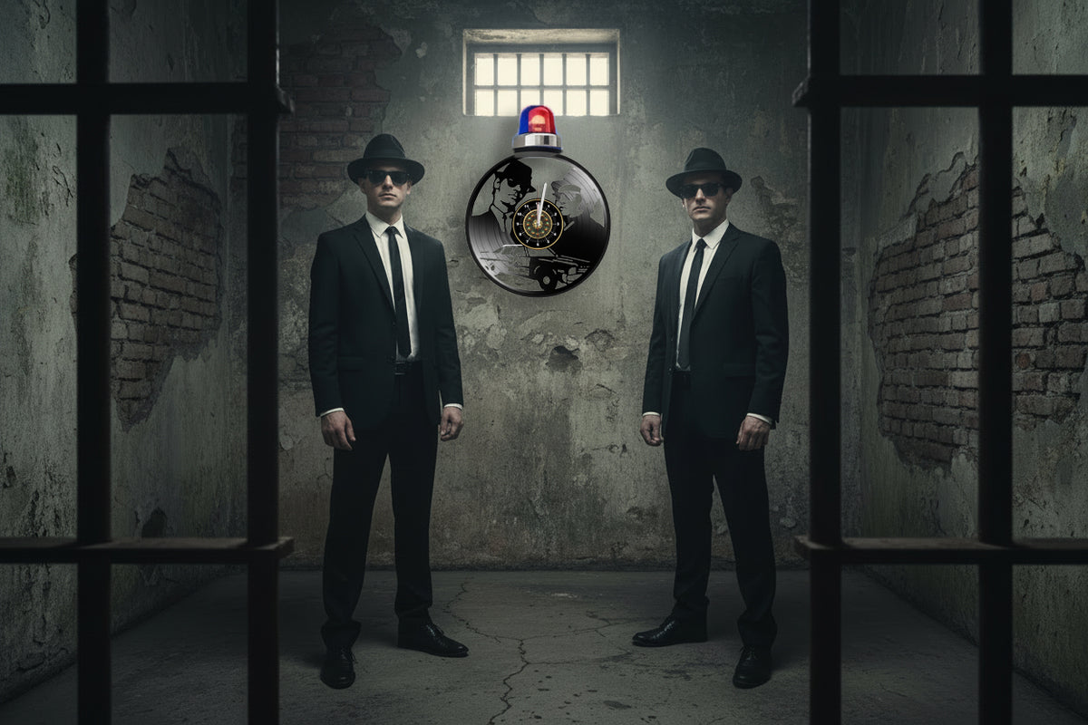 OROLOGIO DA PARETE IN VINILE BLUES BROTHERS 2