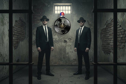 OROLOGIO DA PARETE IN VINILE BLUES BROTHERS 2