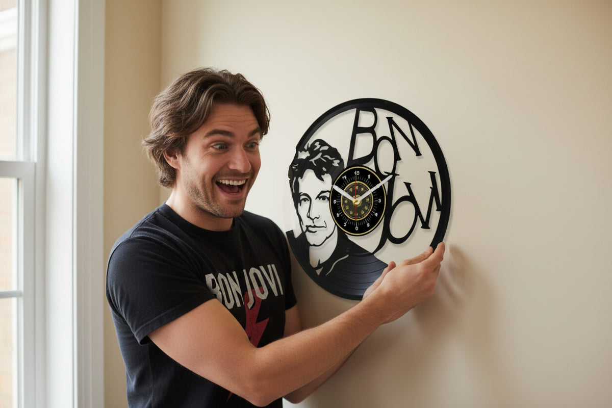 OROLOGIO DA PARETE IN VINILE BON JOVI