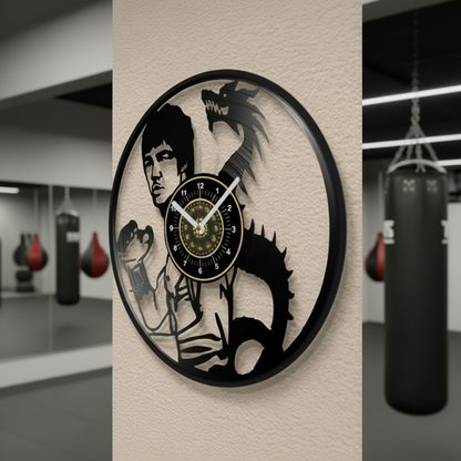 OROLOGIO DA PARETE IN VINILE BRUCE LEE THE DRAGON
