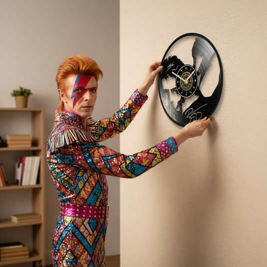 OROLOGIO DA PARETE IN VINILE DAVID BOWIE 1