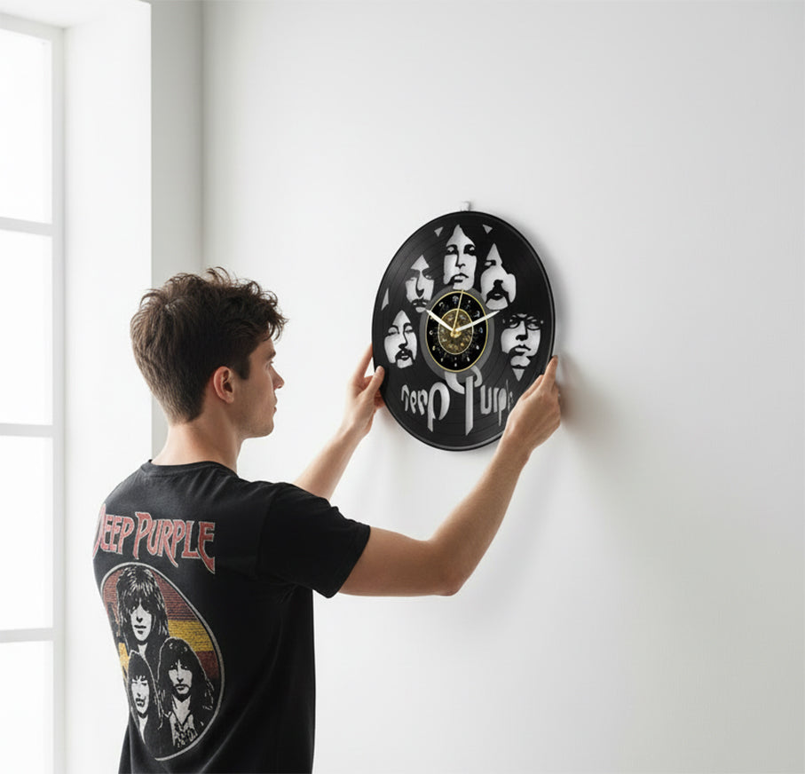 OROLOGIO DA PARETE IN VINILE DEEP PURPLE 2