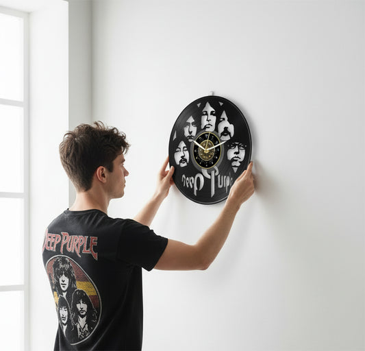 OROLOGIO DA PARETE IN VINILE DEEP PURPLE 2