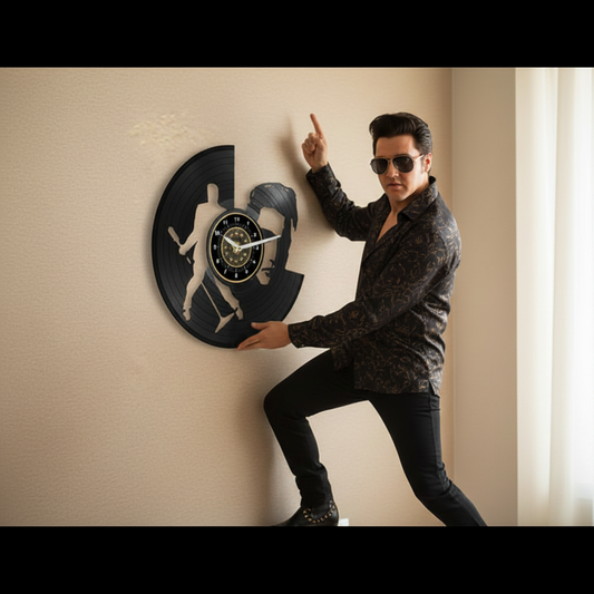 OROLOGIO DA PARETE IN VINILE ELVIS PRESLEY 1