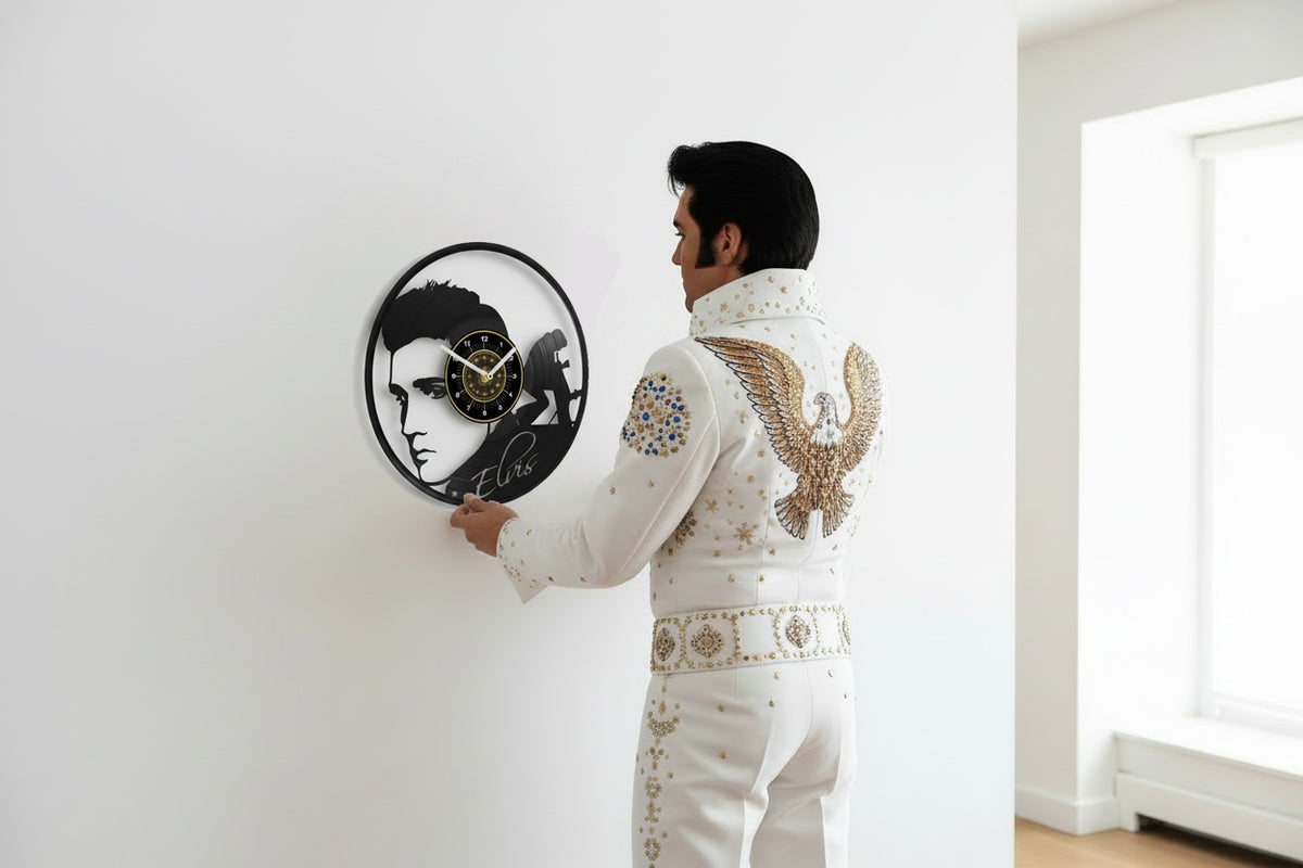 OROLOGIO DA PARETE IN VINILE ELVIS PRESLEY 2