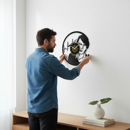 OROLOGIO DA PARETE IN VINILE FABRIZIO DE ANDRE