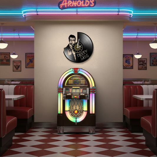 OROLOGIO DA PARETE IN VINILE HAPPY DAYS