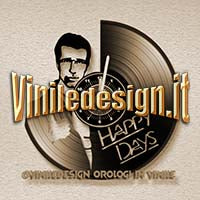 OROLOGIO DA PARETE IN VINILE HAPPY DAYS