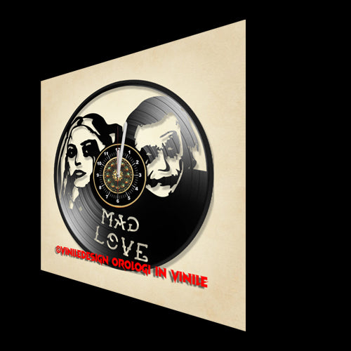OROLOGIO DA PARETE IN VINILE HARLEY QUINN E JOKER