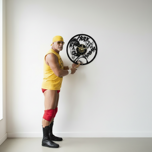 OROLOGIO DA PARETE IN VINILE HULK HOGAN