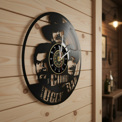 OROLOGIO DA PARETE IN VINILE IL BUONO IL BRUTTO E IL CATTIVO