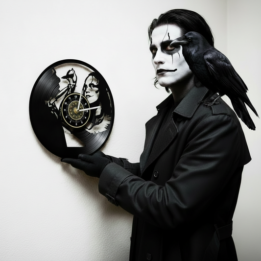 OROLOGIO DA PARETE IN VINILE IL CORVO 2
