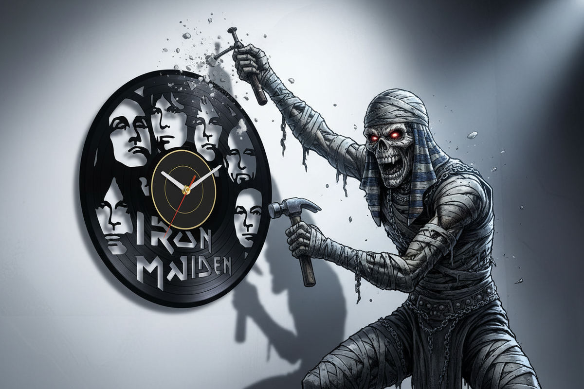 OROLOGIO DA PARETE IN VINILE IRON MAIDEN 3