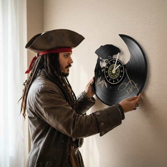 OROLOGIO DA PARETE IN VINILE JACK SPARROW