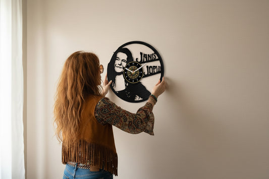 OROLOGIO DA PARETE IN VINILE JANIS JOPLIN