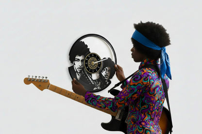 OROLOGIO DA PARETE IN VINILE JIMI HENDRIX 2