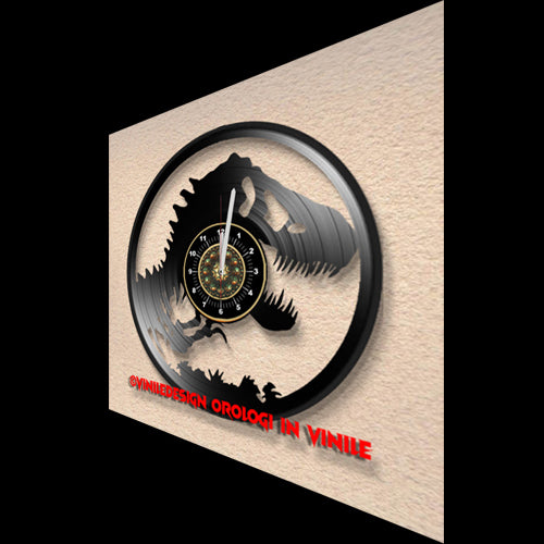 OROLOGIO DA PARETE IN VINILE JURASSIC