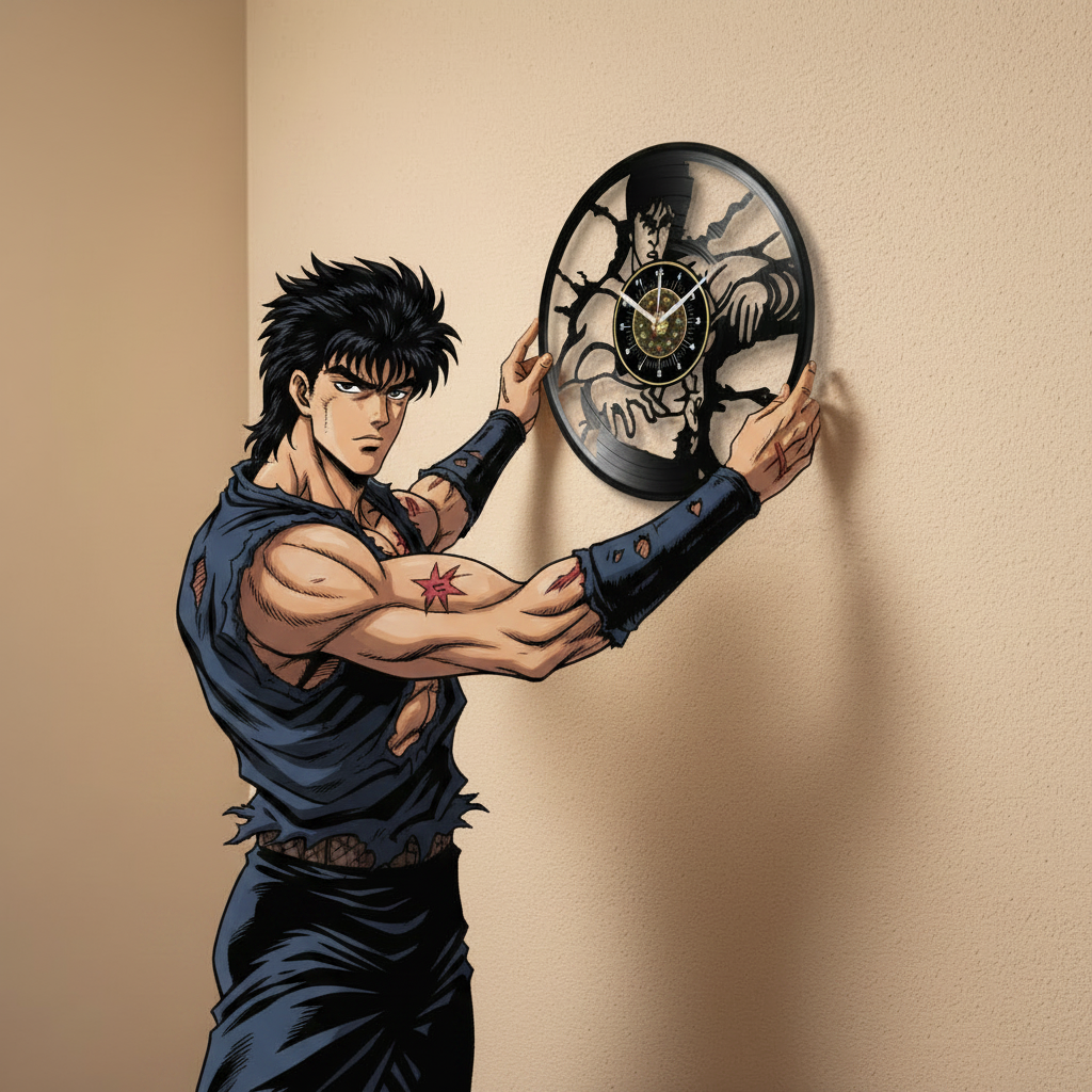 OROLOGIO DA PARETE IN VINILE KEN IL GUERRIERO