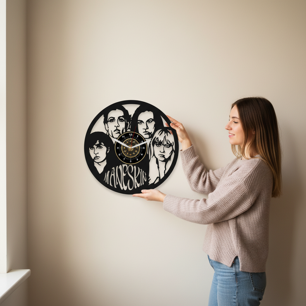 OROLOGIO DA PARETE IN VINILE MANESKIN 1