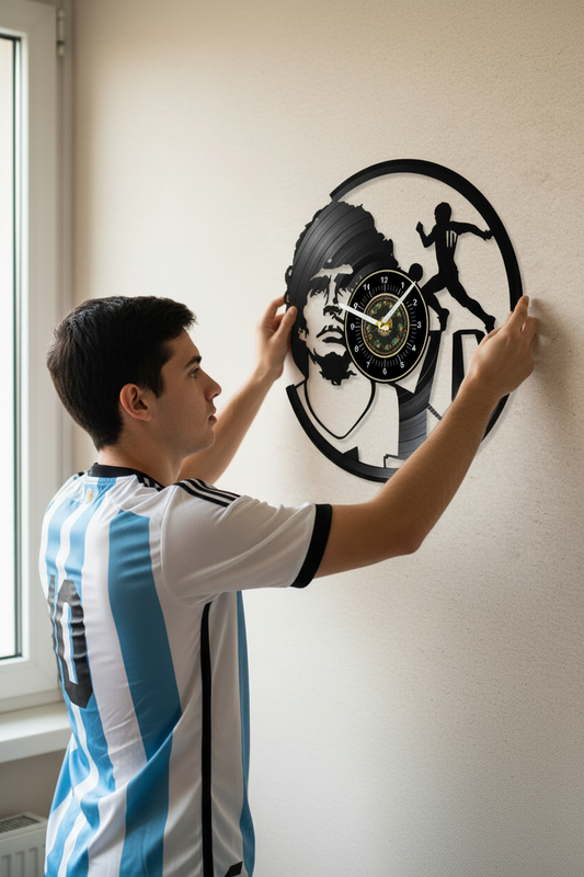 OROLOGIO DA PARETE IN VINILE DIEGO ARMANDO MARADONA