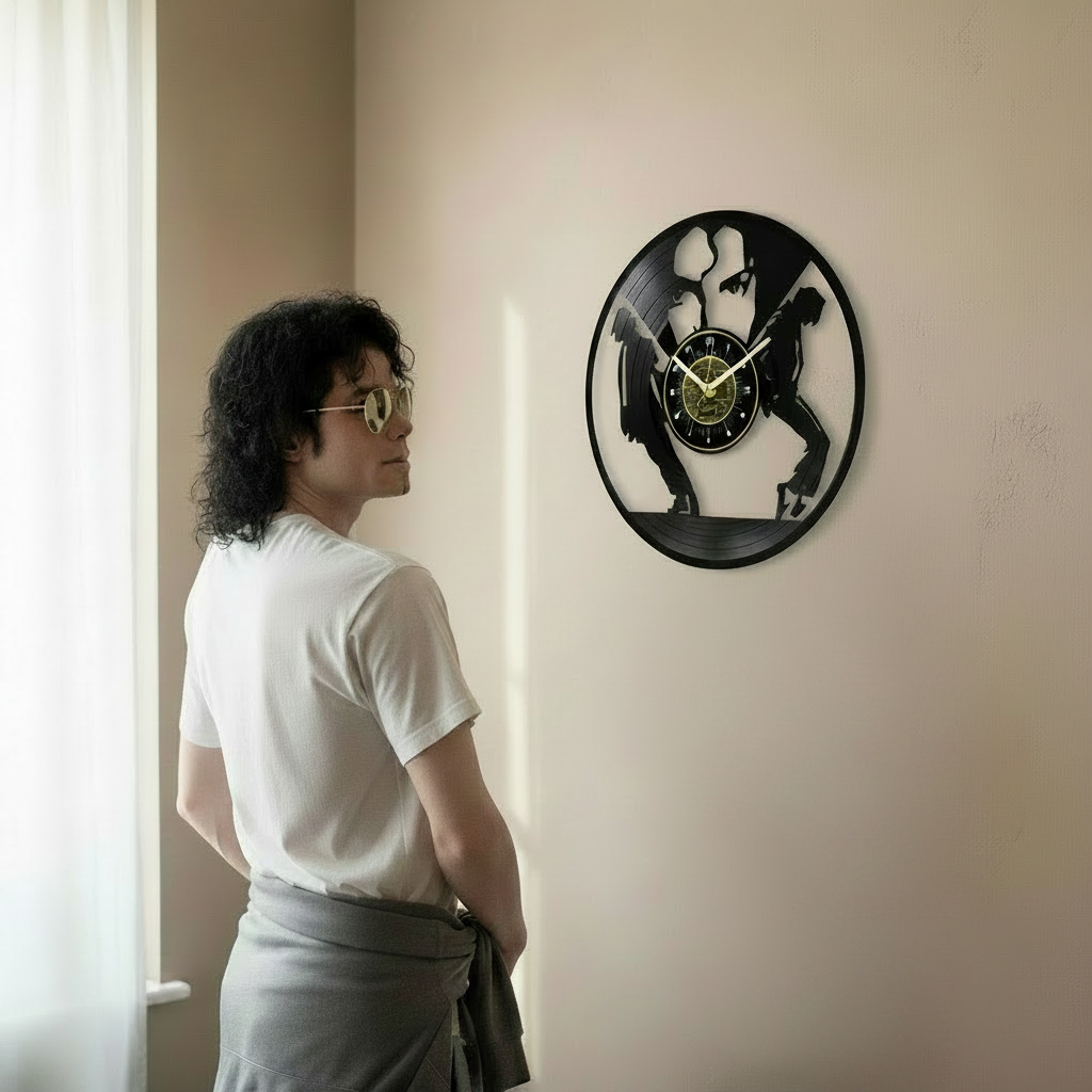 OROLOGIO DA PARETE IN VINILE MICHAEL JACKSON 1