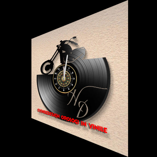 OROLOGIO DA PARETE IN VINILE MOTO CHOPPER HD