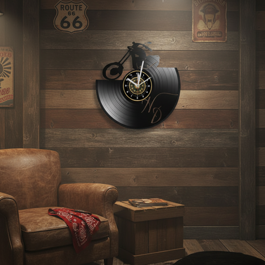 OROLOGIO DA PARETE IN VINILE MOTO CHOPPER HD