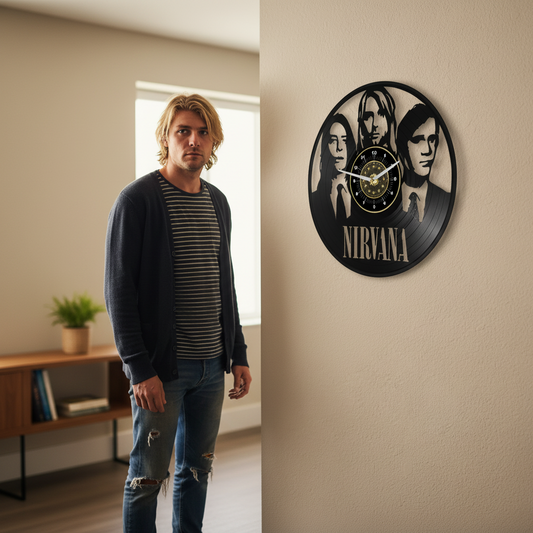 OROLOGIO DA PARETE IN VINILE NIRVANA