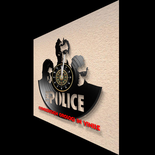 OROLOGIO DA PARETE IN VINILE POLICE 1