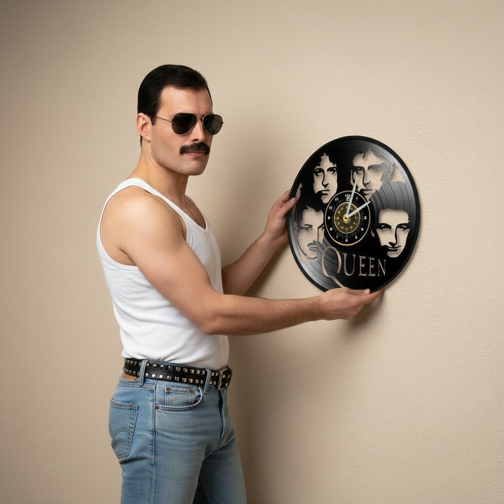 OROLOGIO DA PARETE IN VINILE QUEEN 2
