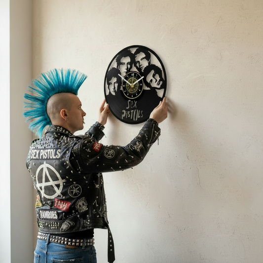 OROLOGIO DA PARETE IN VINILE SEX PISTOLS