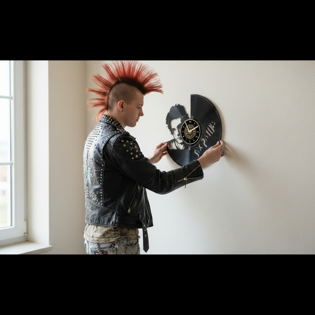 OROLOGIO DA PARETE IN VINILE SID VICIOUS