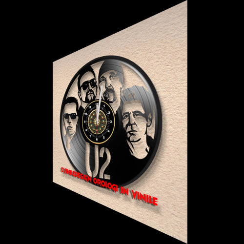 OROLOGIO DA PARETE IN VINILE U2 OGGI
