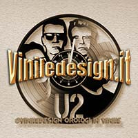 OROLOGIO DA PARETE IN VINILE U2 IERI