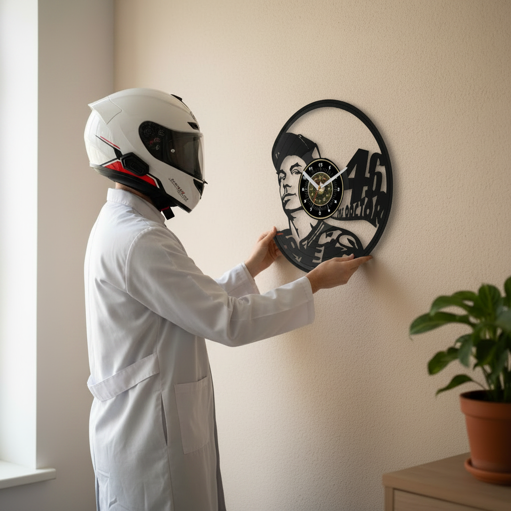 OROLOGIO DA PARETE IN VINILE VALENTINO ROSSI 46
