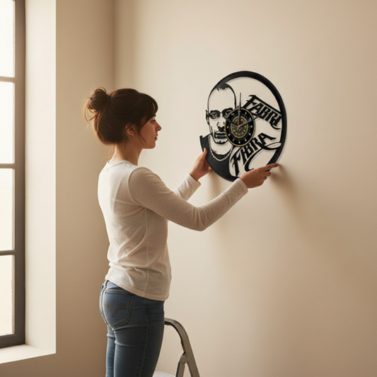 OROLOGIO DA PARETE IN VINILE FABRI FIBRA